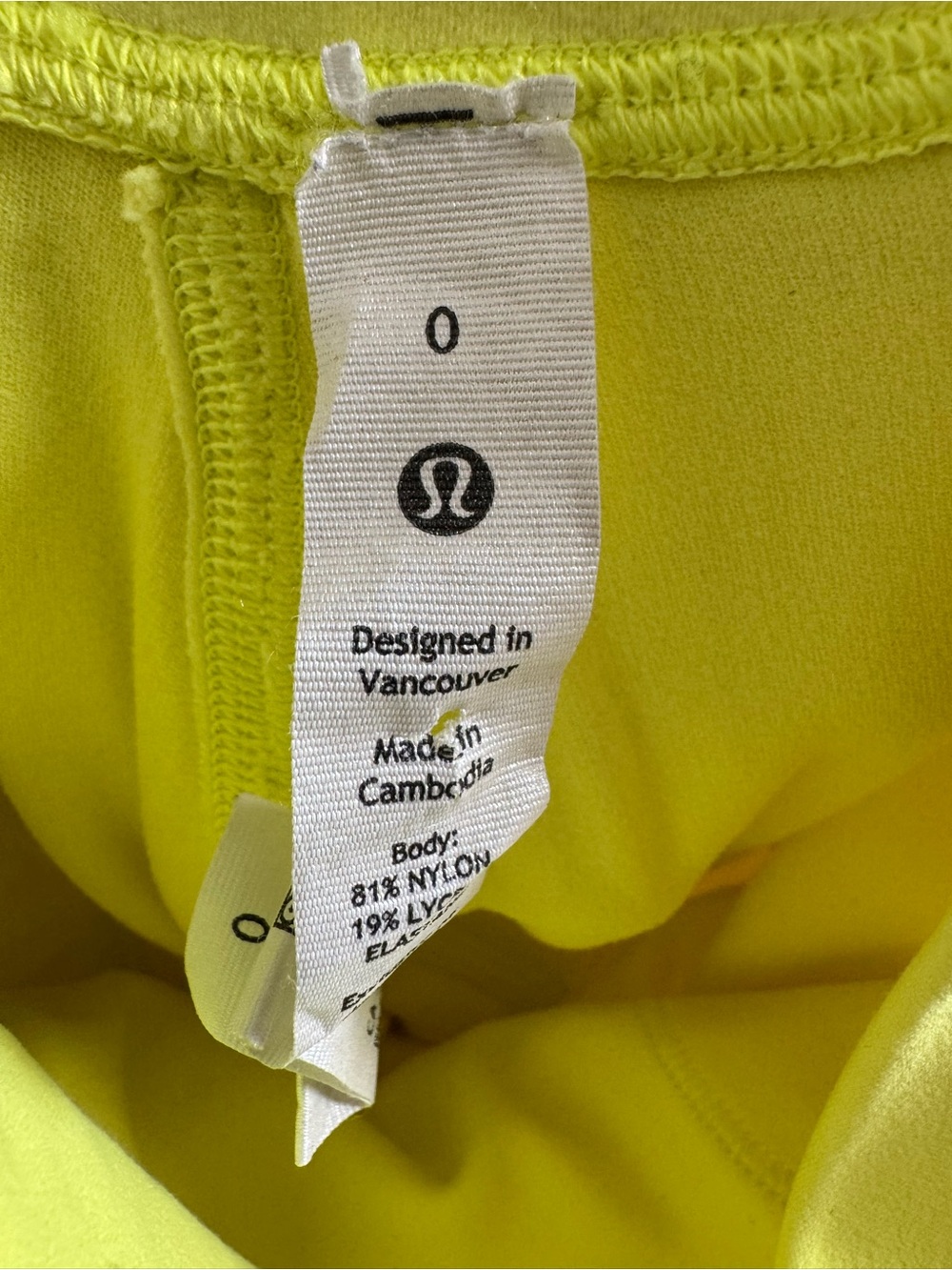 High-Waist Performance Leggings- Neon Yellow - Picture 6 of 6